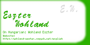 eszter wohland business card